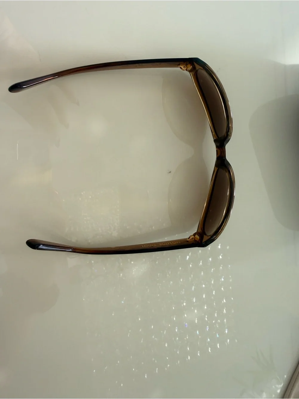Louis Vuitton Amber Brown Round Sunglasses monogram